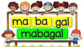 PAGPAPANTIG  3 PANTIG NA SALITANG NAGLALARAWAN  Pagbasa para sa Kindergarten at Grade One [upl. by Nodnar]