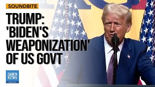 Trump Says He Removed Bidens Marxist Prosecutors From DOJ  Dawn News English [upl. by Fruma]