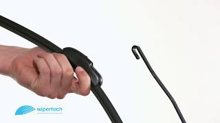 Wipertech Universal Aeroflex II  How to install universal hook wiper blades [upl. by Archle]