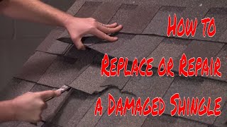 How to Replace or Repair a Damaged Shingle by RoofingIntelligencecom [upl. by Nyla354]