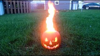 Halloween DIY Tutorial  FLAMING JACKOLANTERN [upl. by Ahsan356]