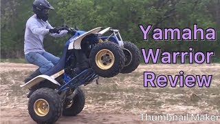 Yamaha Warrior 350 Review  Riding [upl. by Kantos]