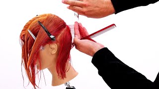 How To Cut a Modern Wedge Haircut Tutorial [upl. by Shulman]