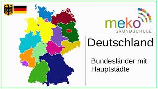 Deutschland und seine Bundesländer  ein Lernvideo der mekoGrundschule [upl. by Hagen]