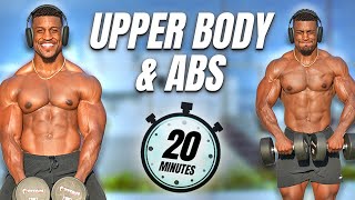 EXPLOSIVE 20 Minute UPPER BODY amp ABS WORKOUT  Ashton Hall [upl. by Nerwal]