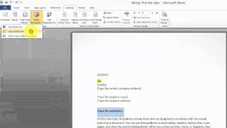 Mail Merge  How to create MS Excel Table datas and include in MS word for mail merge [upl. by Aisaim]