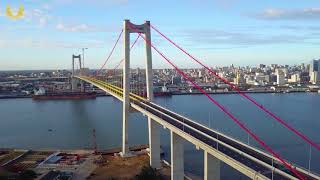 MaputoKatembe Bridge is the longest suspension crosssea bridge in Mozambique [upl. by Imekawulo911]