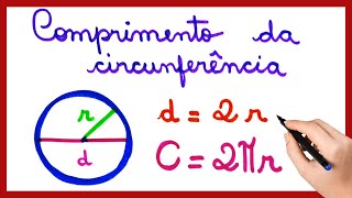 COMPRIMENTO DA CIRCUNFERÃŠNCIA VAMOS APRENDER CALCULAR [upl. by Kelby]