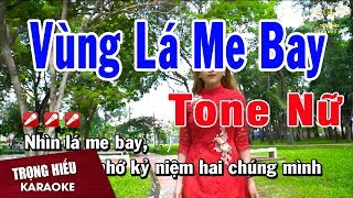 Karaoke Vùng Lá Me Bay Tone Nữ Nhạc Sống  Trọng Hiếu [upl. by Kirred]