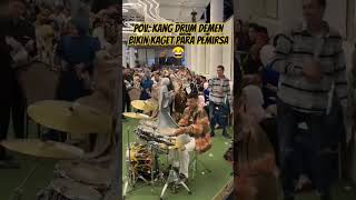 Kang Drum saingannya Kang Drum Thailand 😂🥁 drummer timurtengah darbuka music drums ngakak yt [upl. by Shute556]