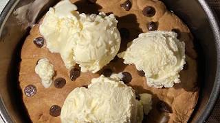 How to make Pizookie Cookie with Ice Cream [upl. by Arymat]