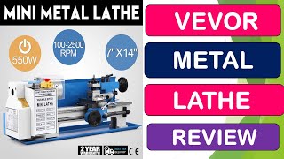 Best Mini Lathe  VEVOR 7x14 550W Mini Metal Lathe Machine [upl. by Wenoa]