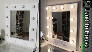 Makeup Vanity Mirror with Lights DIY Step by Step [upl. by Nare]