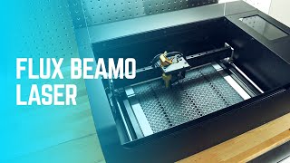 FLUX BEAMO  30w Laser cutter and engraver Unboxing and first project [upl. by Martell]