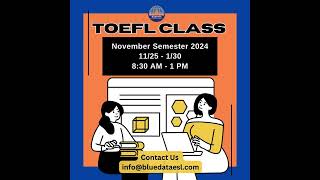 📚✨ New TOEFL Morning Class Alert ✨📚 [upl. by Alliuqa287]