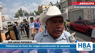 SIN AGUA POTABLE  Pobladores de Cono Sur exigen construcción de represas [upl. by Cathrin]