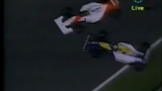 Senna and Mansell crash 1992 Brazilian Grand Prix [upl. by Grosvenor]