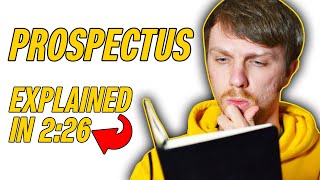 WHAT IS A PROSPECTUS EASIEST EXPLANATION Straight to the Point STTP 185 [upl. by Zitvaa21]