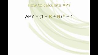 How to Calculate Annual Percentage Yield APYmp4 [upl. by Philemol]