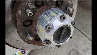 95 Nissan D21 Hardbody 4x4 Manual Hub Disassembly [upl. by Ameekahs929]