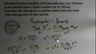 Earth Satellite With Period of 12 Hours Find Orbit Distance [upl. by Celine]