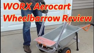 WORX Aerocart 8in1 Wheelbarrow Review [upl. by Alleb]