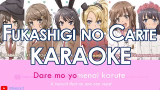 Seishun Buta Yarou  Fukashigi no Carte Instrumental KARAOKE [upl. by Postman]