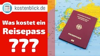 Reisepass  Kosten  Preise einfach erklärt in nur 60 Sekunden [upl. by Steffie]