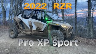 New 2022 Polaris RZR Pro XP Sport trail riding with my brother [upl. by Anivad]