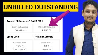 Unbilled outstanding sbi credit cardBilling cycle amp current outstanding [upl. by Irec25]