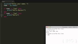 Lua Tutorial 5 If and Else [upl. by Yrrad]