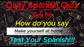 Daily Spanish Quiz Day 58 [upl. by Ilajna]