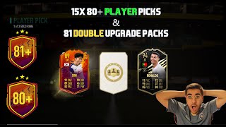 15x 80 PLAYER PICK PACKS amp 81 DOUBLE UPGRADE PACKS HEADLINERS PROMO FIFA 21 [upl. by Fausta546]