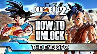 HOW TO UNLOCK END OF Z STORY MODE Dragon Ball Xenoverse 2 DLC Pack 10 End of Z Uub amp Goku Costumes [upl. by Gerhan627]