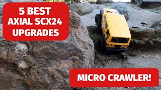 5 Best Axial SCX24 Upgrades  124 budget micro crawler mods driven by Avery [upl. by Navillus]