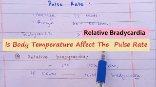 Is Body Temperature Affect The Pulse Rate Relative Bradycardia  Causes Of Abnormal Heart Rate [upl. by Olnee624]