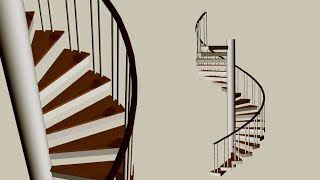 How to Draw a Spiral Staircase in BricsCAD [upl. by Shulman]