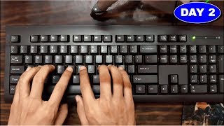 Learn English Typing in 10 Days  Day 2  Free Typing Lessons  Touch Typing Course Tech Avi [upl. by Aleb]