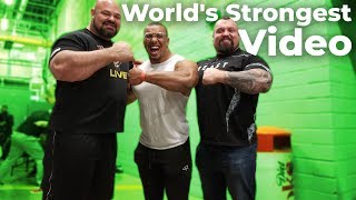 ARM WRESTLING EDDIE HALL WITH LARRY WHEELS  EUROPES STRONGEST MAN [upl. by Niwroc]