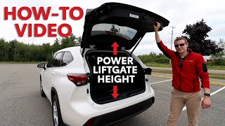 Adjusting Height Settings on a Toyota Power Liftgate  HowTo Video [upl. by Newby]