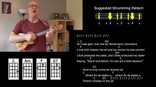 Whiskey in the Jar  TraditionalDubliners  Ukulele StrumAlong Lesson  Jez Quayle [upl. by Murial]