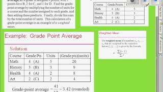 Calculating a GPA weighted mean [upl. by Eizzo753]