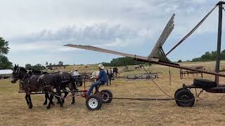 Horse Drawn Loose Hay Day in Foster Nebraska [upl. by Yerocaj]