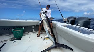 Massive Swordfish HAND CRANK 2000’ deep Catch Clean Cook Ft StanzFam [upl. by Atnahsa52]