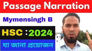 HSC Passage Narration ll Mymensingh Board 2024 ll Easy Tips and Tricks ll English Grammar [upl. by Adnohryt]