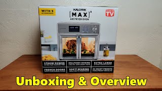 Kalorik Maxx Air Fryer Oven Unboxing amp Function Overview [upl. by Esialb]