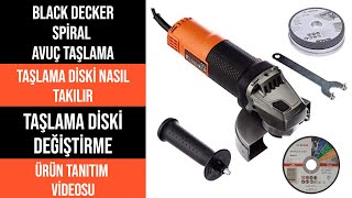 Black decker BEG220 900 W Avuç taşlama  spiral makinesi  angle grinder [upl. by Crysta]