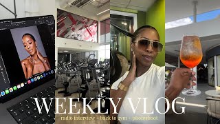 WEEKLY VLOG AAND ITS BACK TO WORK RADIO INTERVIEW  PHOTOSHOOT  GYM GIRL ERA  MORE [upl. by Elleinnad]