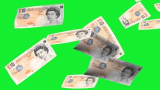 British pounds rain  green screen effect [upl. by Altaf]