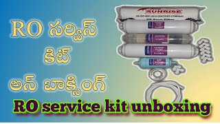 RO Service kit unboxing Telugu  Yearly maintenance kit for Reverse Osmosis water filter [upl. by Ailsa]